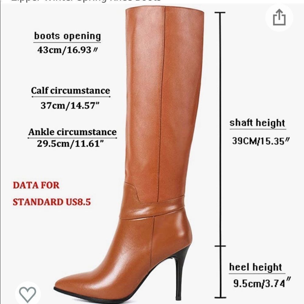 COPY - Skinny Knee High  Boots-brown-size 6